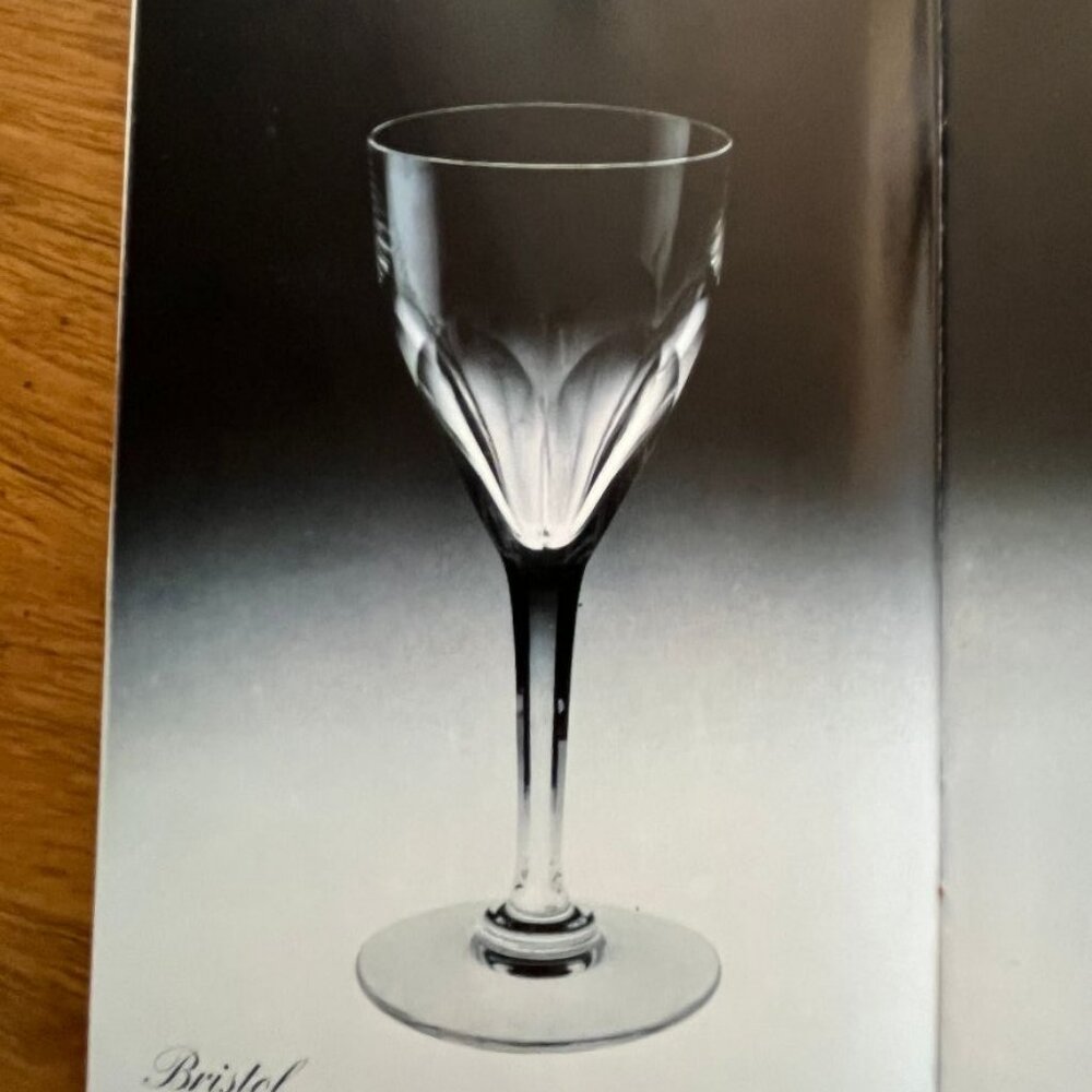 Stunning Saint Louis Bristol Pattern Hand Blown French Crystal Water Goblet